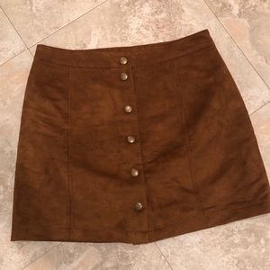 Faux suede skirt